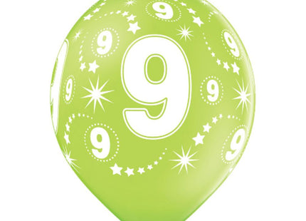 Luftballon Ø30cm Geburtstag #9 | 6 Stk. Bunt