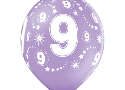 Luftballon Ø30cm Geburtstag #9 | 6 Stk. Bunt