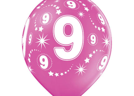 Luftballon Ø30cm Geburtstag #9 | 6 Stk. Bunt