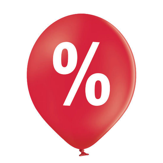 Luftballon Ø30cm "Sale" | 6 Stk. - Rot Pastell