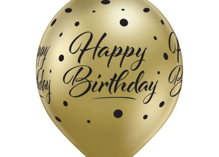 Latexballon Ø30cm Happy Birthday | 6 Stk. Bunt