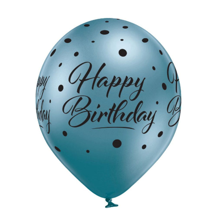 Luftballon Ø30cm Happy Birthday | 6 Stk. Bunt