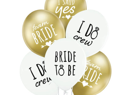 Luftballon Ø30cm "Bride to Be" | 6 Stk.