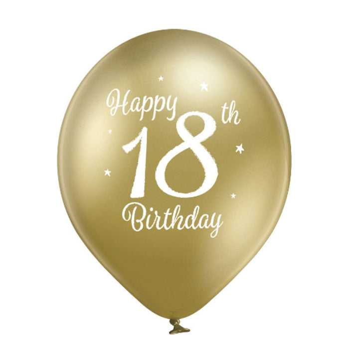 Luftballon "Happy 18th Birthday" | 6Stk./Ø30cm