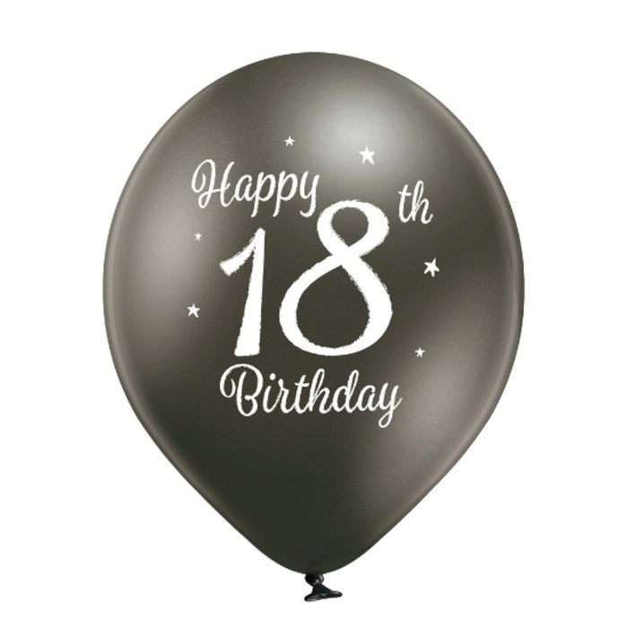 Luftballon "Happy 18th Birthday" | 6Stk./Ø30cm