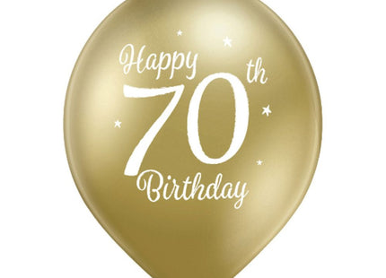 Latexballon Ø30cm Happy 70th Birthday | 6 Stk.