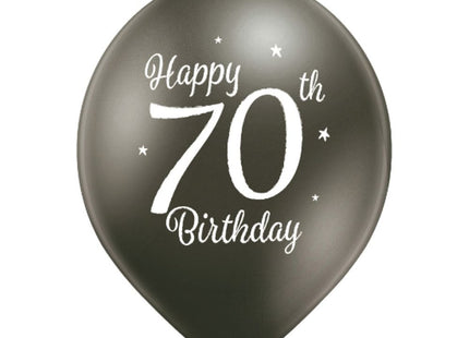 Latexballon Ø30cm Happy 70th Birthday | 6 Stk.
