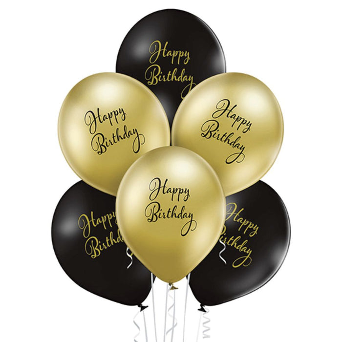 Luftballon Ø30cm "Happy Birthday" | 6 Stk.