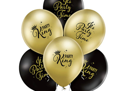 Luftballon Ø30cm "Party King" | 6 Stk.