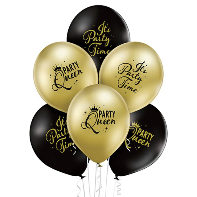 Luftballon Ø30cm "Party Queen" | 6 Stk.