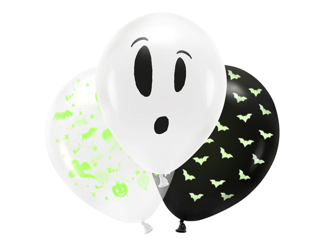 Latexballon Set "UV Halloween Geister" | Ø 27 cm - 3Stk.