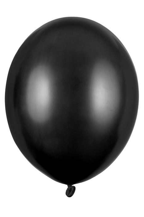100 Stk. Latexballon Ø30cm "Uni Metallic" | Schwarz