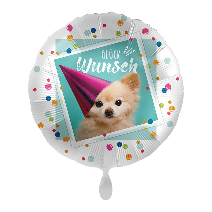 18"/Ø43cm Folienballon  "Glückwunsch Sweet Puppy"
