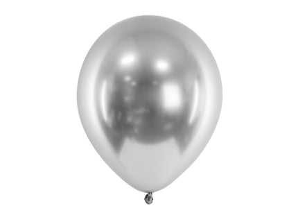 50 Luftballons Uni Glossy Ø30/33cm | Silber