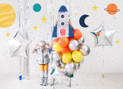 50 Luftballons Uni Glossy Ø30/33cm | Silber
