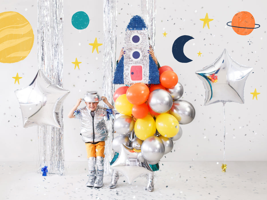 50 Luftballons Uni Glossy Ø30/33cm | Silber