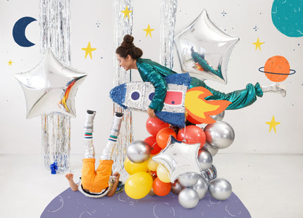 50 Luftballons Uni Glossy Ø30/33cm | Silber