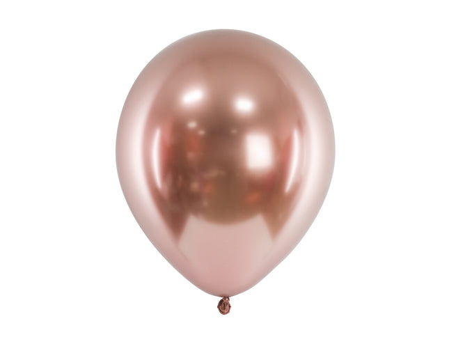 50 Luftballons Uni Glossy Ø30/33cm | Roségold