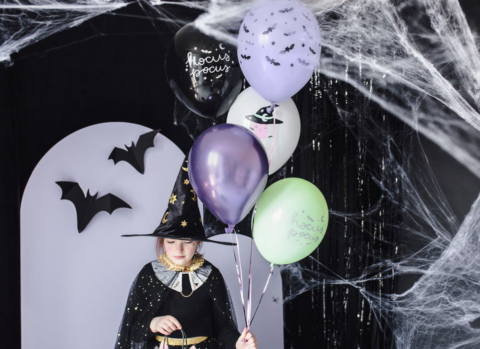 Halloween Hexenhut "Mond und Sterne" | Schwarz
