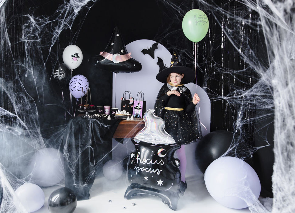 Halloween Hexenhut "Mond und Sterne" | Schwarz