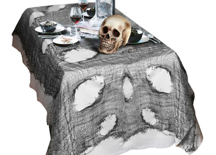Dekostoff Lumpenstoff 300 x 60 cm - Halloween Dekoration | Schwarz
