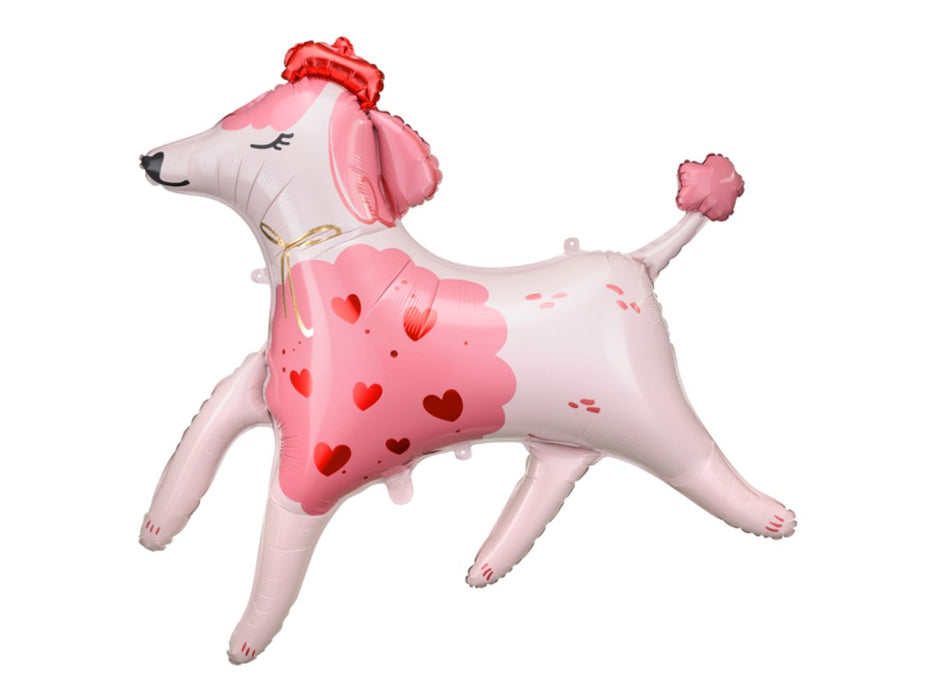 ABC Shape Folienballon Pudel mit Herzen | 119x108 cm