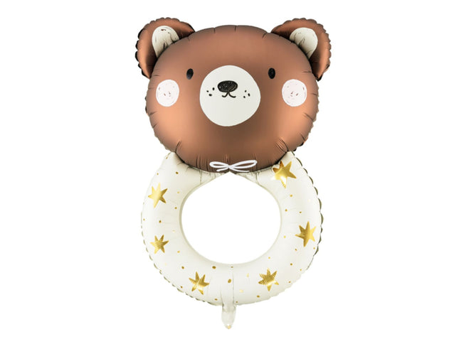 Shape Folienballon Teddybär Rassel | 61x88 cm