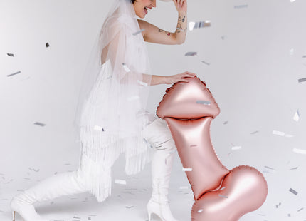 Folienballon Shape Penis Rosegold | 46x88 cm