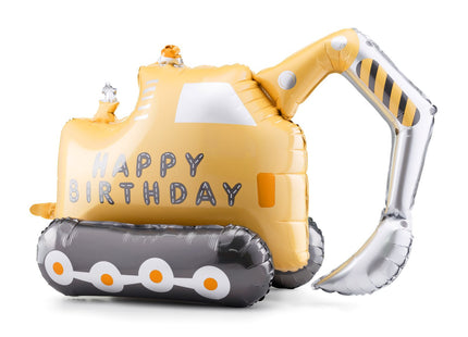 Shape Folienballon Bagger "HAPPY BIRTHDAY" | 47x76 cm