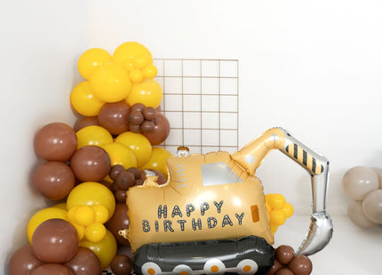 Shape Folienballon Bagger "HAPPY BIRTHDAY" | 47x76 cm