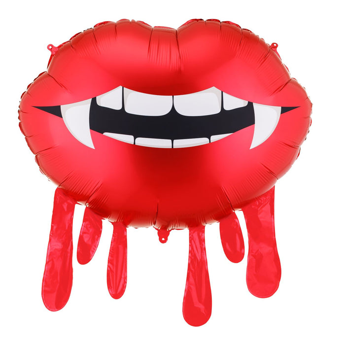 Shape Folienballon "Blutige Lippen" | 92 x 60 cm