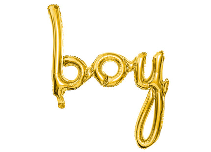ABC Folienballon Schriftzug "Boy" gold | 63,5x74cm