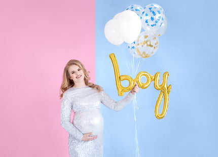 ABC Folienballon Schriftzug "Boy" gold | 63,5x74cm