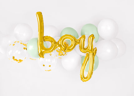 ABC Folienballon Schriftzug "Boy" gold | 63,5x74cm