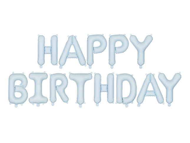 Ballongirlande "HAPPY BIRTHDAY" 340x35cm | Blau