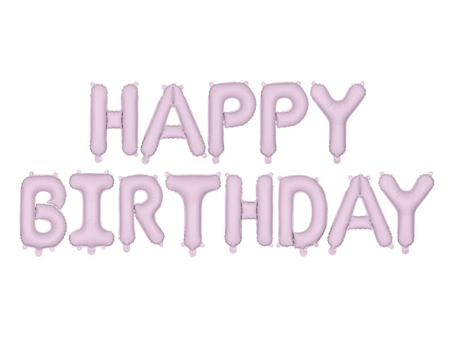 Ballongirlande "HAPPY BIRTHDAY" 340x35cm | Lila