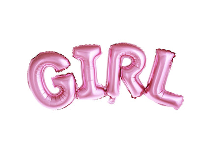 Folienballon Schriftzug "GIRL" 74 x 33 cm | Rosa