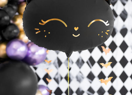 ABC Shape Folienballon Katze Schwarz | 48x36 cm