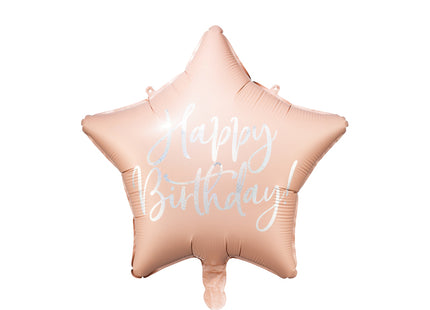 ABC18 Folienballon "HB" Stern Ø40cm | Rosa