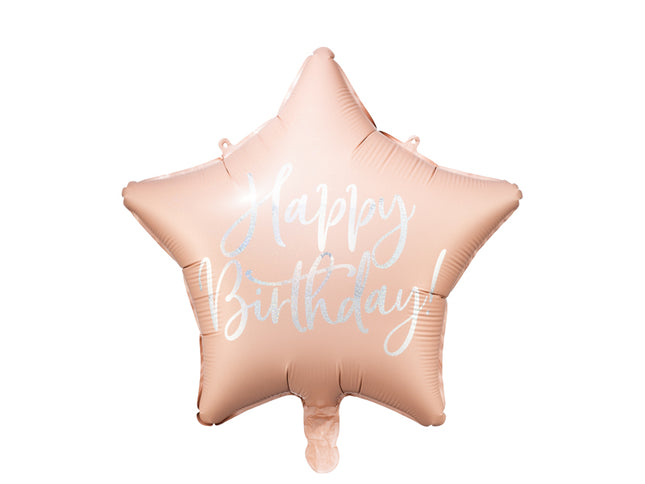 ABC18 Folienballon "HB" Stern Ø40cm | Rosa