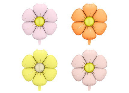Gänseblümchen Folienballon Set - 4 Stück | Blumen Ø45cm