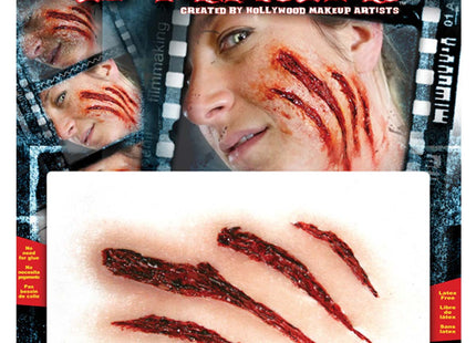 FX Transfers "3D Slashed - Aufgeschlitzt" - Halloween Tattoo Make up | Latexfrei