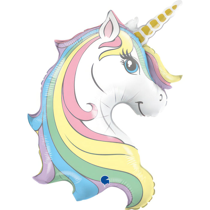 Shape Folienballon Einhorn Kopf | 81 cm