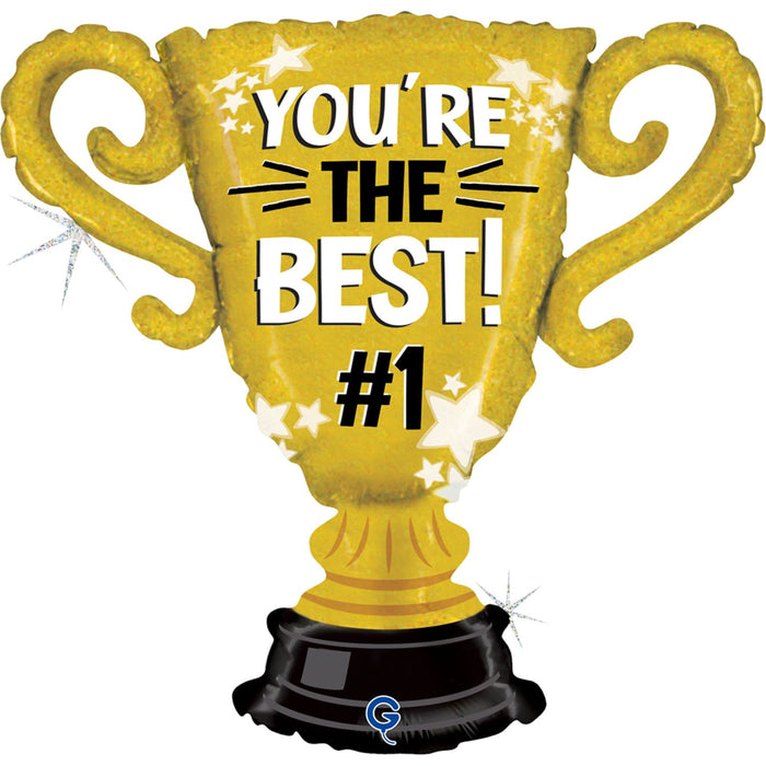 28" Folienballon Shape Pokal You´re the best! | 71 cm