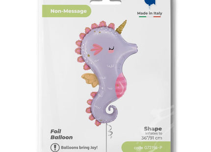 ABC Shape Folienballon Seepferdchen | 91cm
