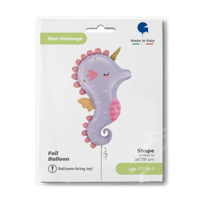 Shape Folienballon "Seepferdchen" | 91 cm