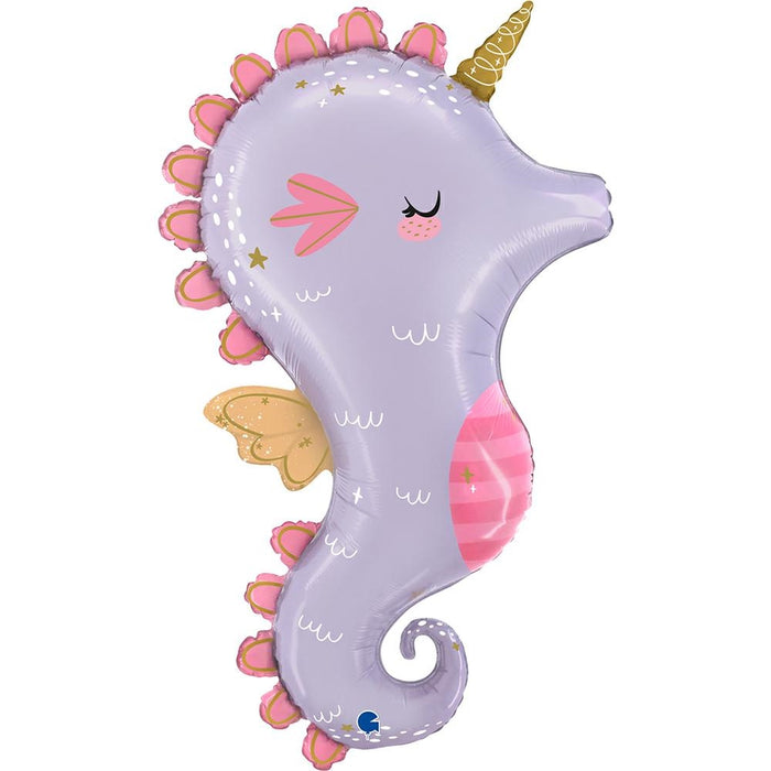 Shape Folienballon "Seepferdchen" | 91 cm