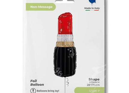 ABC Shape Folienballon Lippenstift rot | 71cm