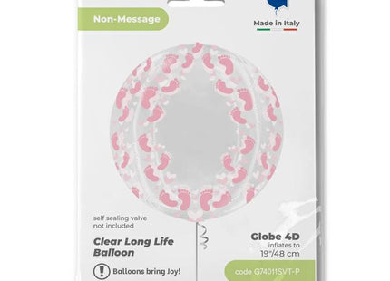ABC4D Globe Baby Girl Pink Füße | 48cm