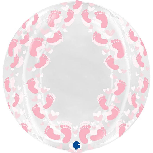 ABC4D Globe Baby Girl Pink Füße | 48cm